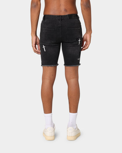 Dead Studios Destroy Denim Short Washed Black