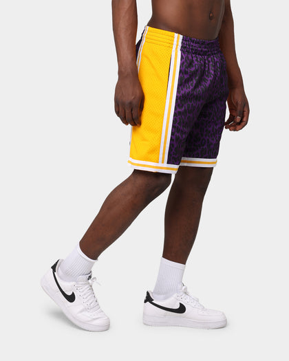 Mitchell & Ness Los Angeles Lakers Wild Life Swingman Shorts Purple