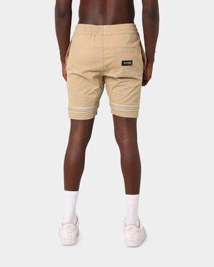 Last Kings Double Cross Over Shorts Tan