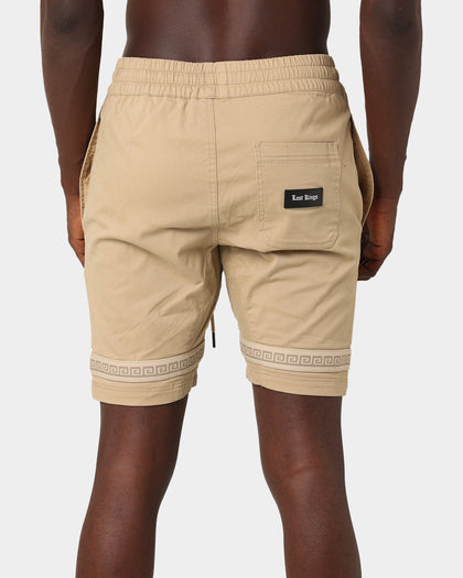 Last Kings Double Cross Over Shorts Tan