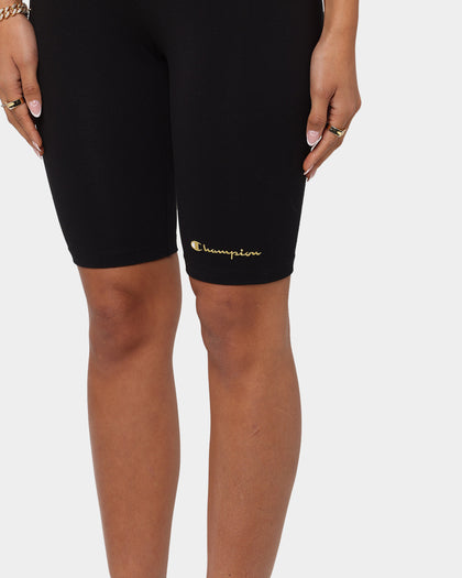 Champion Women's High Rise Bike Short Black/Gold