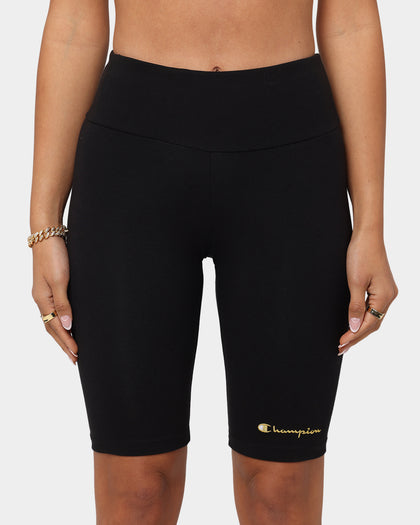 Champion Women's High Rise Bike Short Black/Gold