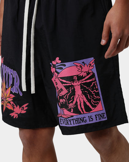 Loiter Trippy Walk Shorts Black