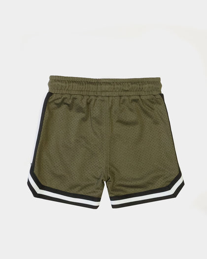 EN ES Kid's Mini Basketball Shorts Army Green