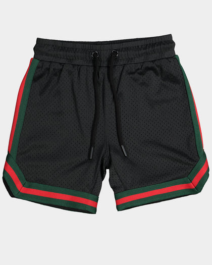 Kid's EN ES Mini Basketball Short Black/Green