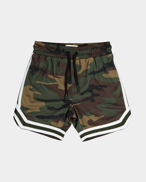 EN ES Kid's Mini Basketball Short Camo