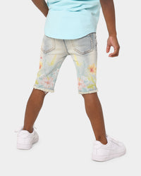Hause Of JR Kid's Garden Denim Shorts Blue