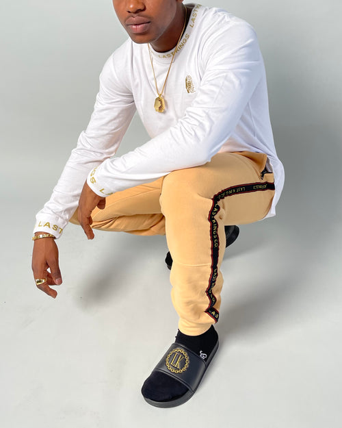 Last Kings Notoriety Tape Sweat Pants Sand