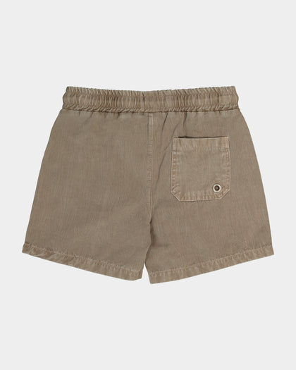 EN ES Kid's Havanna Beach Short Washed Brown