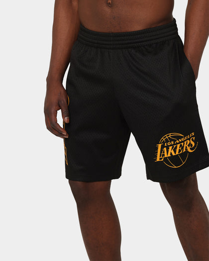 Mitchell & Ness Los Angeles Lakers Big Wordmark Mesh Shorts Black