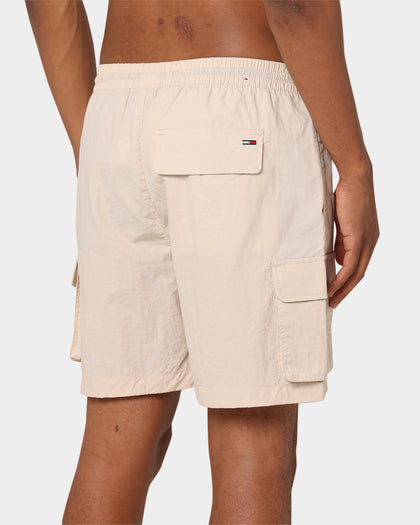 Tommy Jeans Novelty Cargo Beach Shorts Smooth Stone