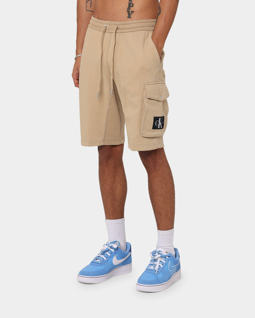Calvin Klein Monogram Badge Shorts Travertine