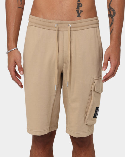 Calvin Klein Monogram Badge Shorts Travertine