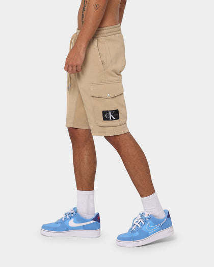 Calvin Klein Monogram Badge Shorts Travertine