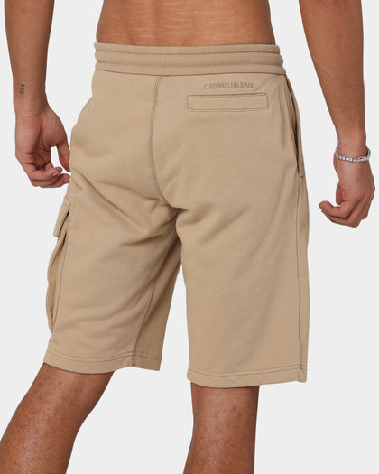 Calvin Klein Monogram Badge Shorts Travertine