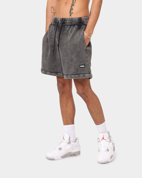 WNDRR Hoxton Tech Track Shorts Washed Black