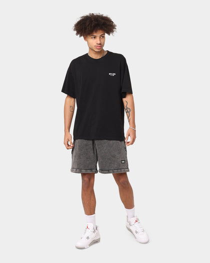 WNDRR Hoxton Tech Track Shorts Washed Black
