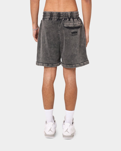 WNDRR Hoxton Tech Track Shorts Washed Black