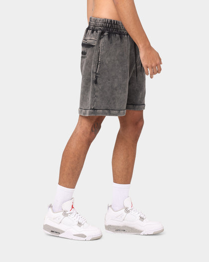 WNDRR Hoxton Tech Track Shorts Washed Black