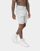 Saint Morta Destroyer Distressed Shorts Ice Blue