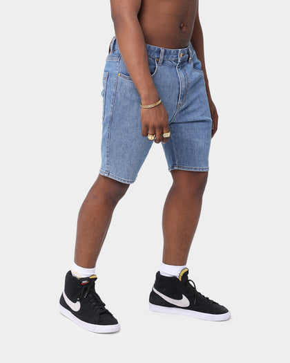 Last Kings King Denim Shorts Blue