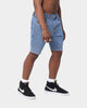 Last Kings King Denim Shorts Blue