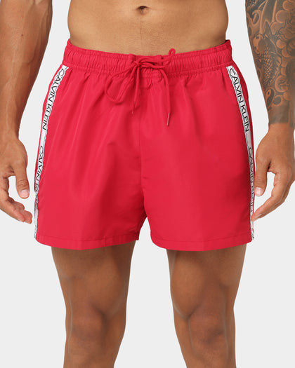 Calvin Klein Core Logo Tape Short Drawstring Swim Shorts Panama Rose