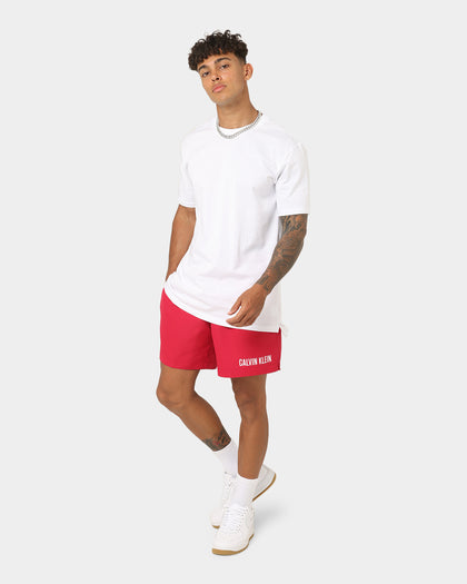 Calvin Klein Intense Power Medium Double Waistband Swim Shorts Panama Rose