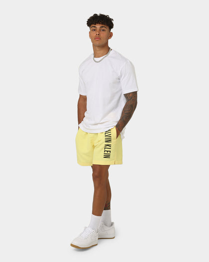 Calvin Klein Intense Power Medium Drawstring Swim Shorts April Yellow