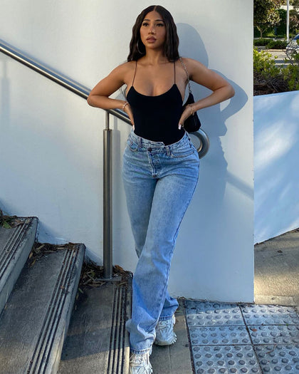 XXIII Women's Bay Asymmetric Jean Light Blue