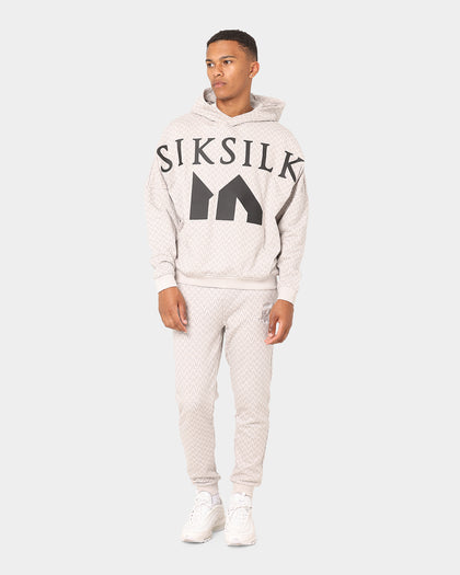 Sik Silk Messi x SikSilk Monogram Cuff Track Pants Grey