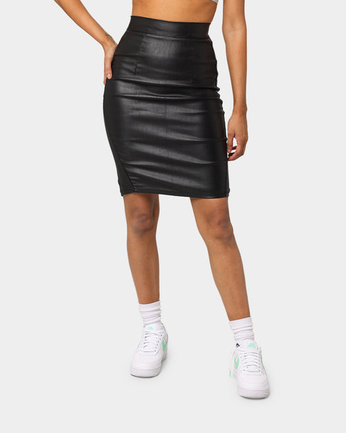 XXIII Women's Ari Wet Look Skirt Black