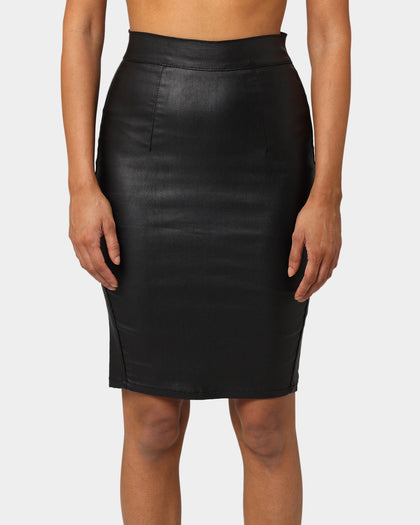 XXIII Women's Ari Wet Look Skirt Black