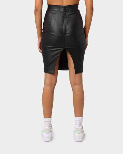 XXIII Women's Ari Wet Look Skirt Black
