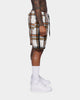 XIII Jam Tartan Basketball Shorts Cream/Brown