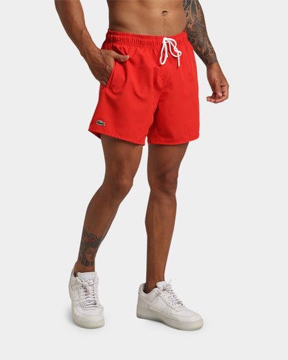 Lacoste Block Colour Swim Shorts Red/Navy Blue