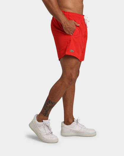 Lacoste Block Colour Swim Shorts Red/Navy Blue