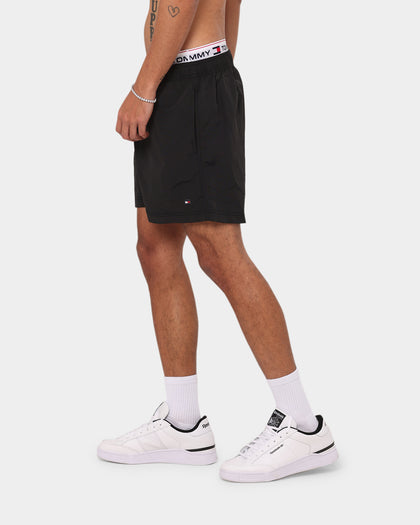Tommy Hilfiger Double Waist Medium Drawstring Swim Short Black