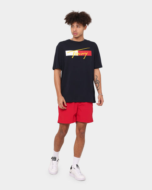 Tommy Hilfiger Double Waist Medium Drawstring Swim Short Primary Red