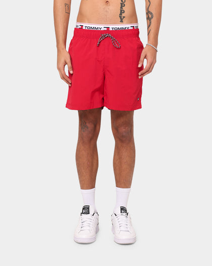 Tommy Hilfiger Double Waist Medium Drawstring Swim Short Primary Red