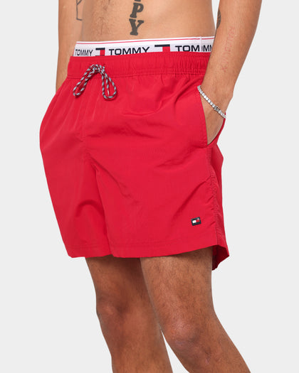 Tommy Hilfiger Double Waist Medium Drawstring Swim Short Primary Red
