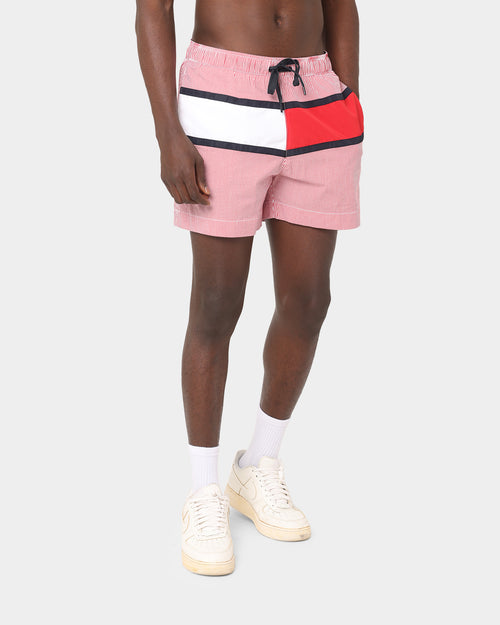 Tommy Hilfiger Medium Drawstring Swim Shorts Hilfiger Red Stripe