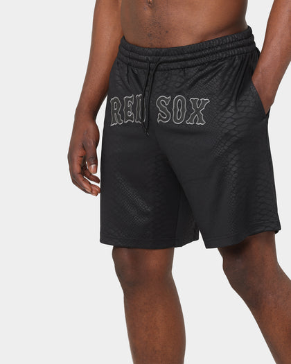Majestic Athletic Boston Red Sox Snake Wordmark Shorts Black Snake Print