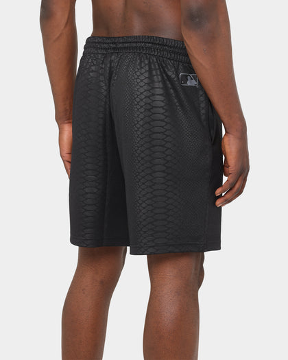 Majestic Athletic Boston Red Sox Snake Wordmark Shorts Black Snake Print