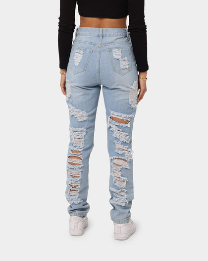 XXIII Women's Wish Ripped Denim Jean Light Blue