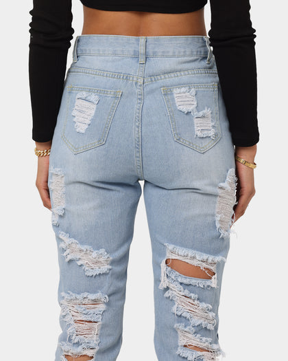 XXIII Women's Wish Ripped Denim Jean Light Blue