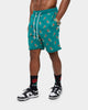 Carre Ament Repeat Rugueux Shorts Deep Teal