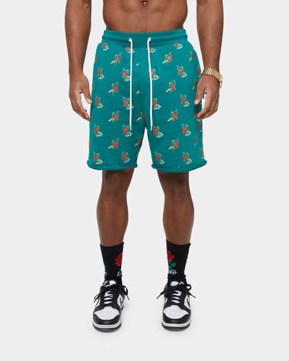 Carre Ament Repeat Rugueux Shorts Deep Teal