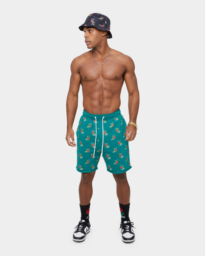 Carre Ament Repeat Rugueux Shorts Deep Teal