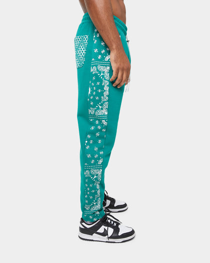 Carre Bandana Ultra Panel Track Pants Deep Teal